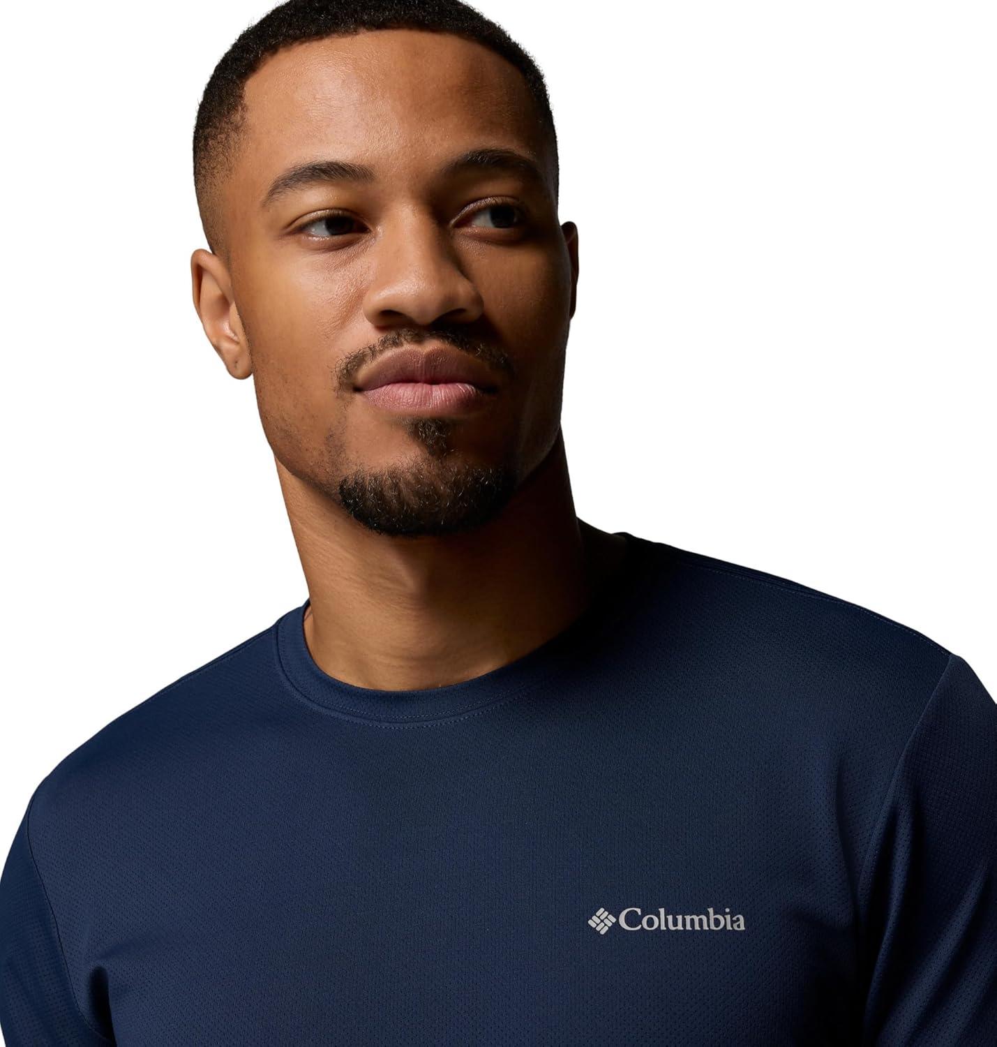 imageColumbia Mens Tech Trail Utility Short Sleeve CrewCollegiate Navy