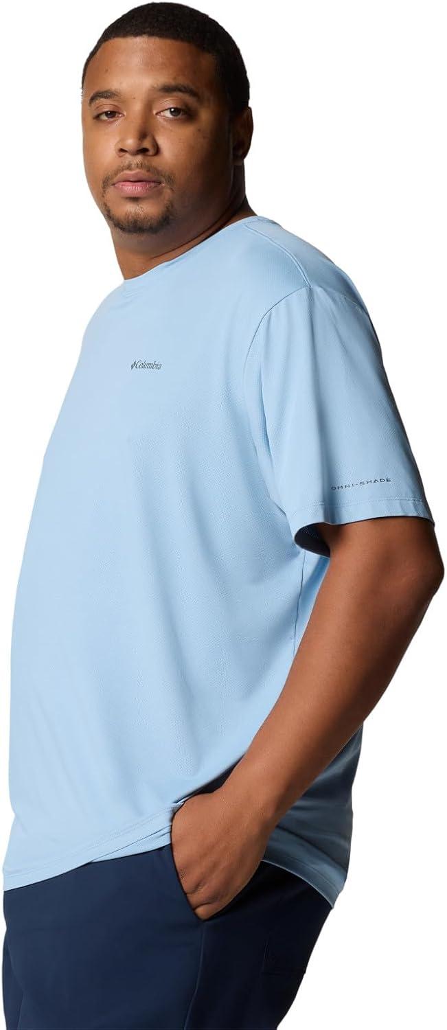 imageColumbia Mens Tech Trail Utility Short Sleeve CrewRipple Blue