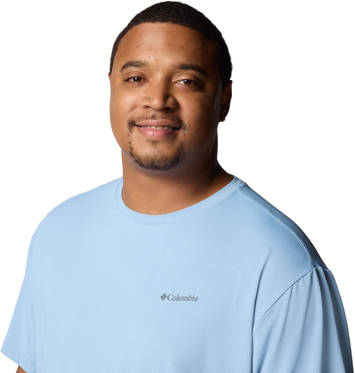 imageColumbia Mens Tech Trail Utility Short Sleeve CrewRipple Blue
