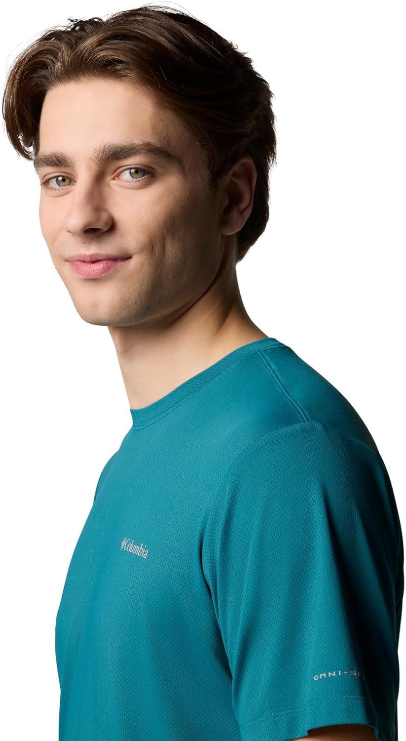 imageColumbia Mens Tech Trail Utility Short Sleeve CrewRiver Blue
