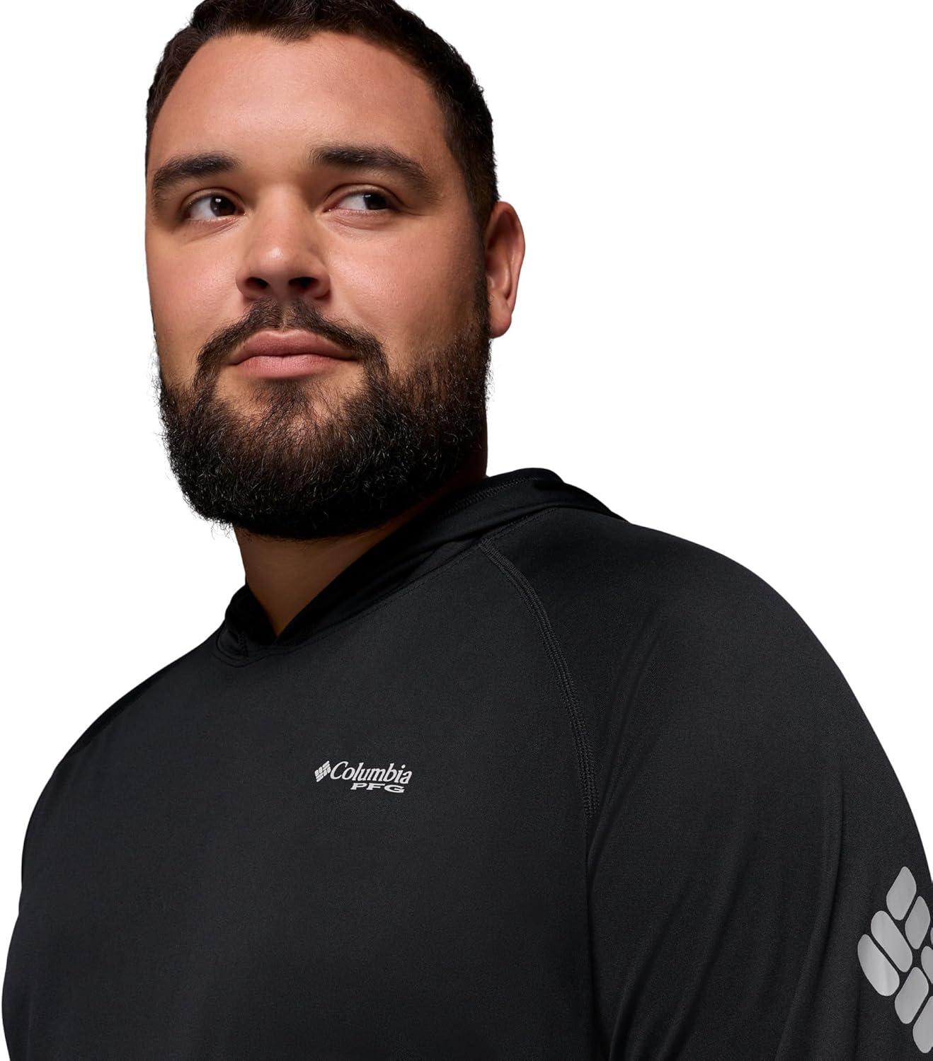 imageColumbia Mens Terminal Tackle Big amp Tall HoodieBlackCool Grey Logo