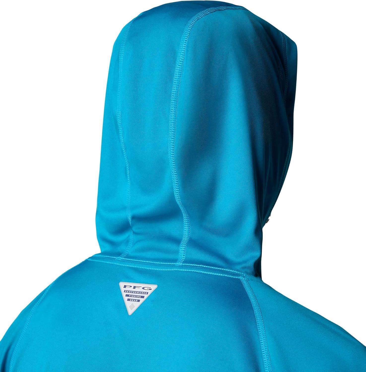 imageColumbia Mens Terminal Tackle Big amp Tall HoodieBlue EchoWhite Logo
