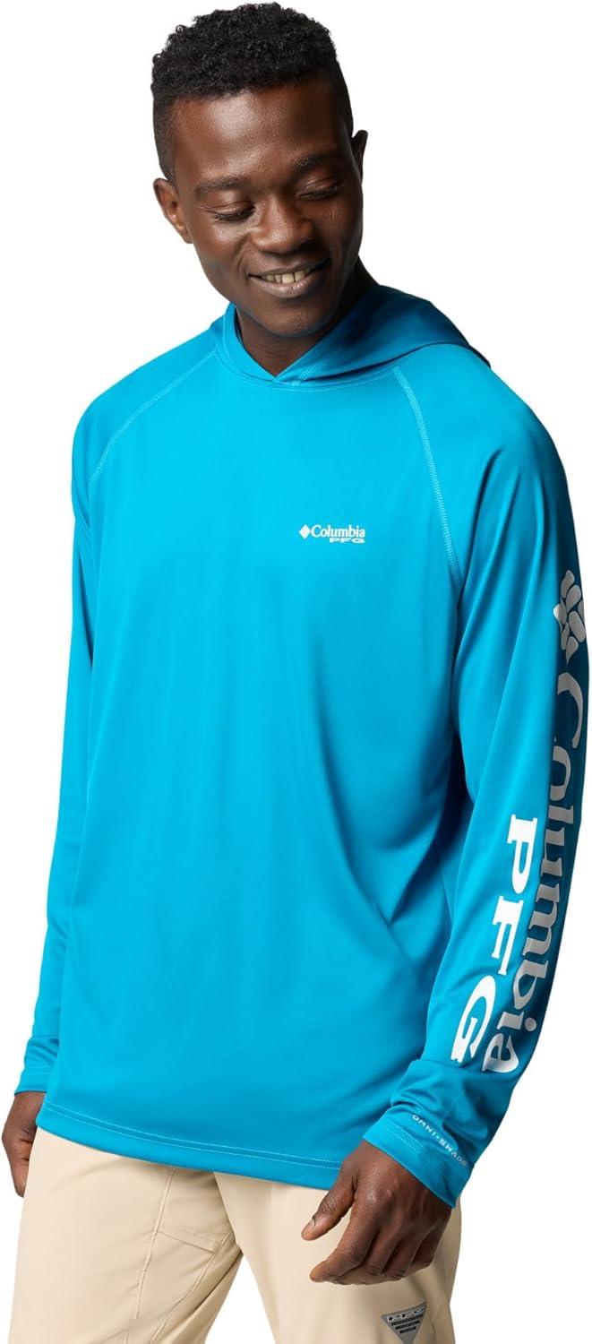 imageColumbia Mens Terminal Tackle Big amp Tall HoodieBlue EchoWhite Logo