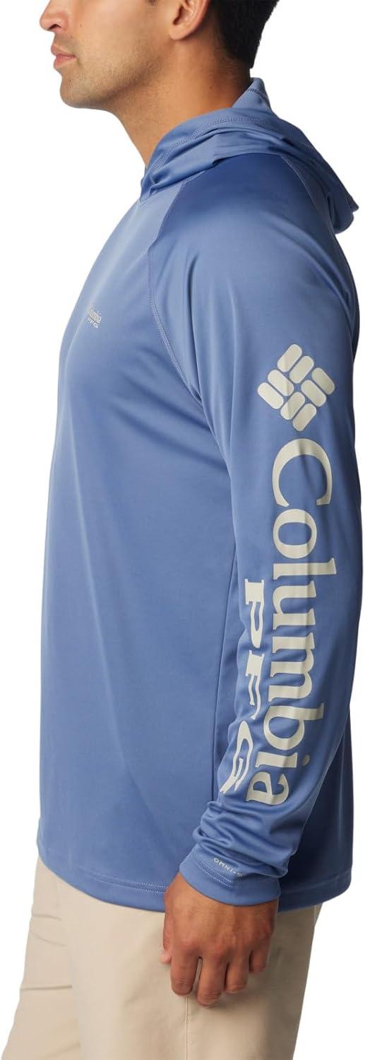 imageColumbia Mens Terminal Tackle Big amp Tall HoodieBluebellCool Grey Logo