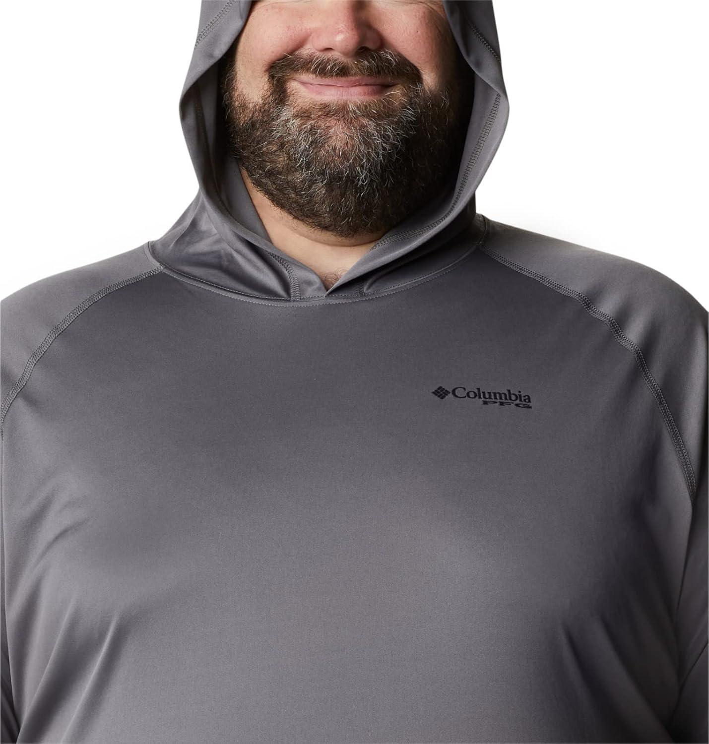 imageColumbia Mens Terminal Tackle Big amp Tall HoodieCity GreyBlack Logo