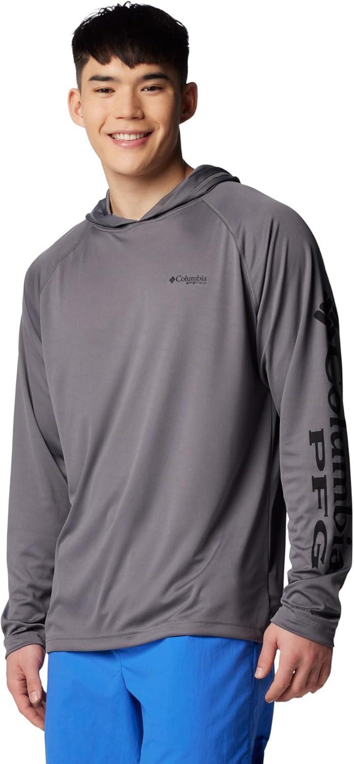imageColumbia Mens Terminal Tackle Big amp Tall HoodieCity GreyBlack Logo