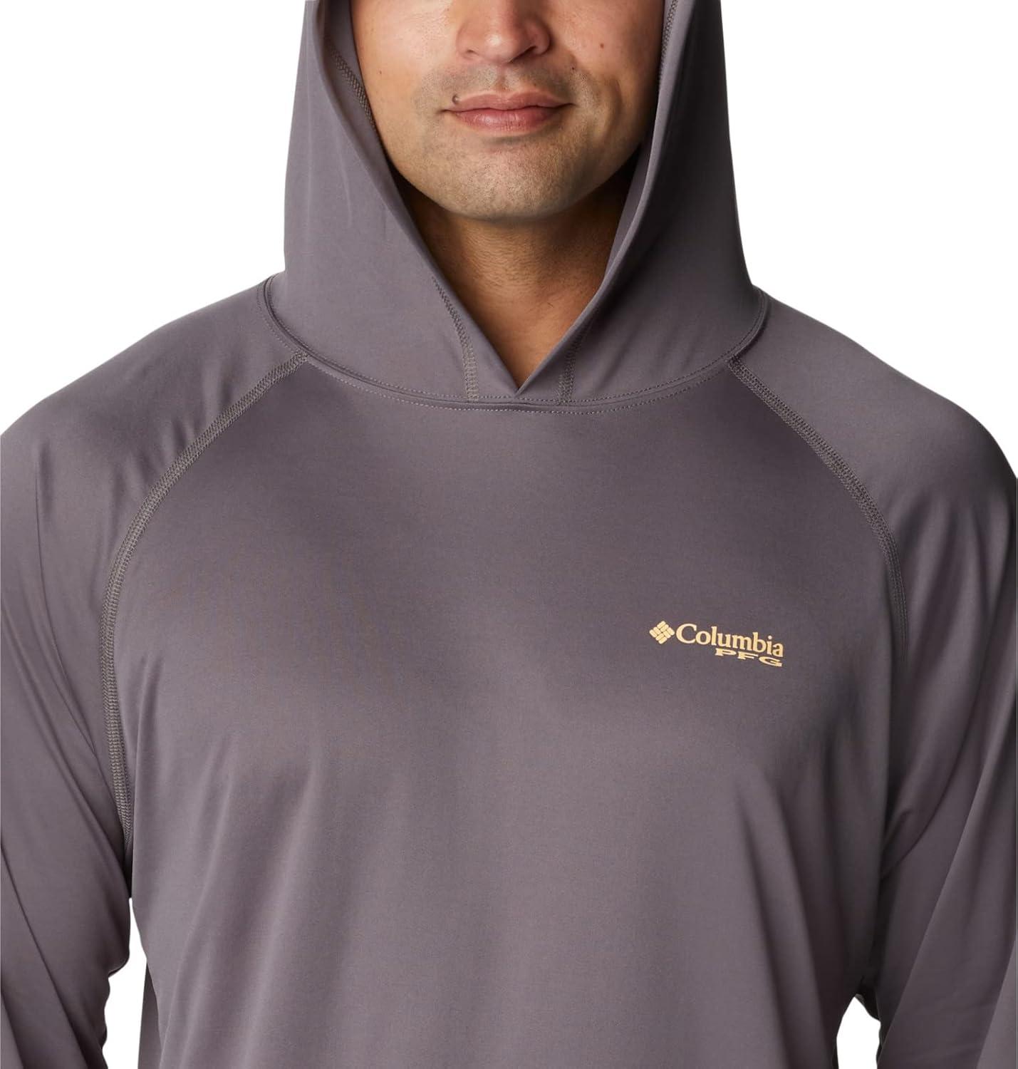 imageColumbia Mens Terminal Tackle Big amp Tall HoodieCity GreyCocoa Butter Logo