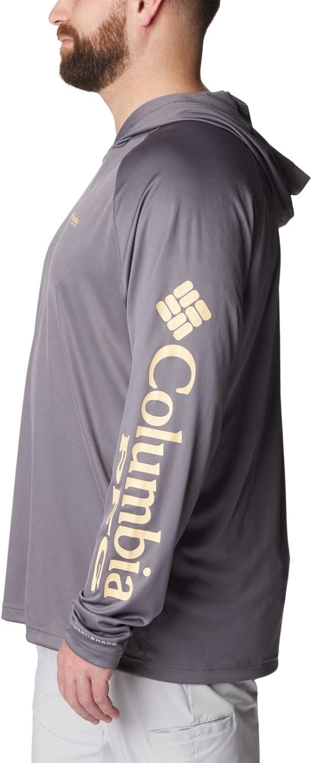 imageColumbia Mens Terminal Tackle Big amp Tall HoodieCity GreyCocoa Butter Logo