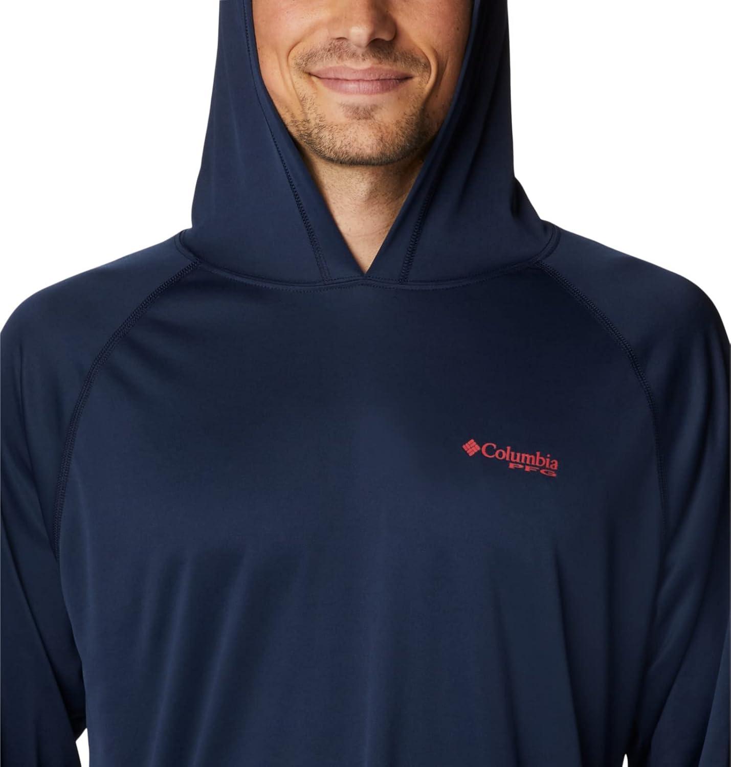imageColumbia Mens Terminal Tackle Big amp Tall HoodieCollegiate NavySunset Red Logo