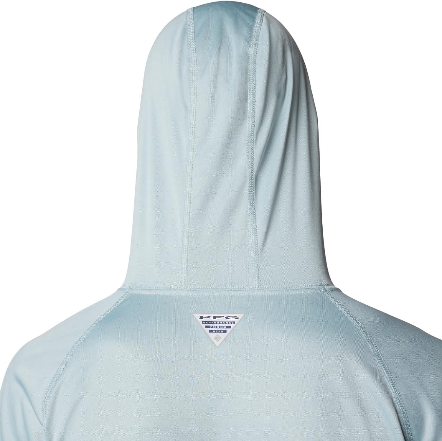 imageColumbia Mens Terminal Tackle Big amp Tall HoodieCrushed BlueFaded Peach Logo
