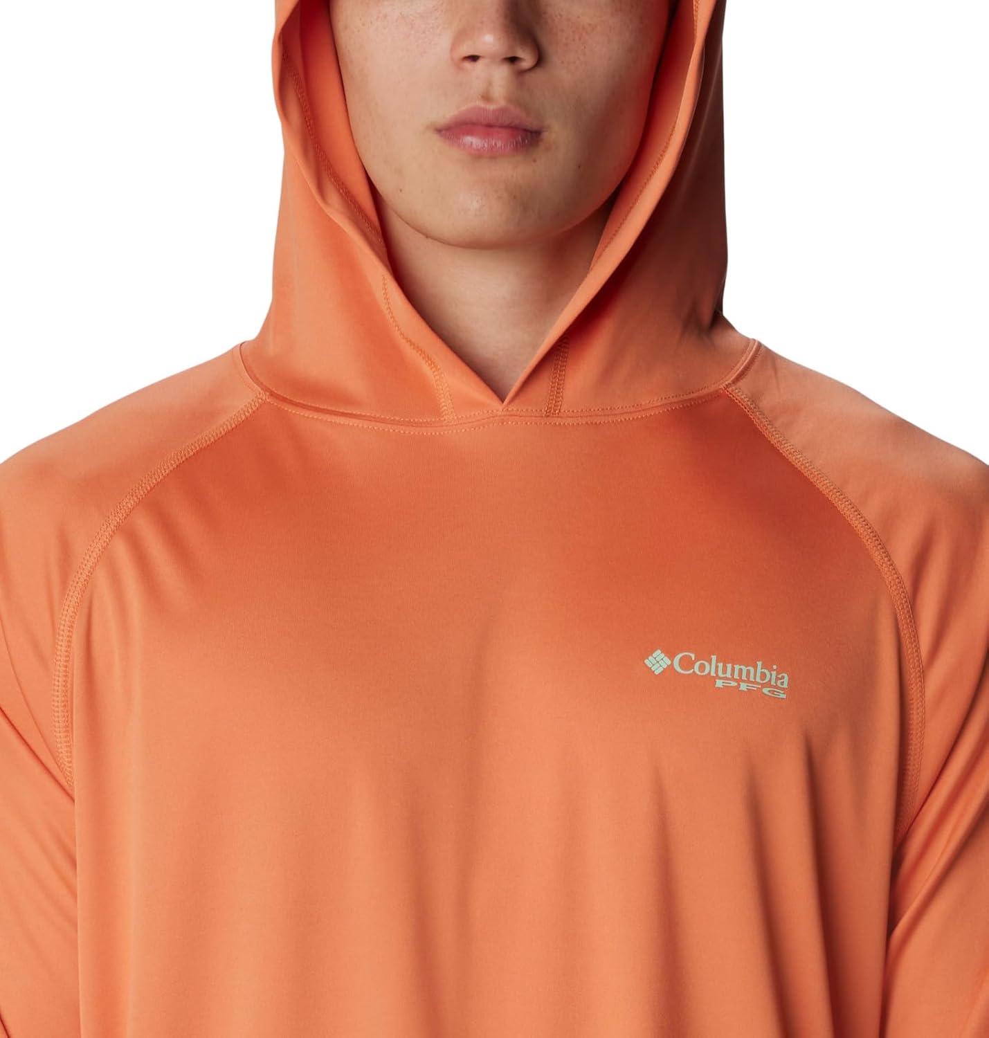 imageColumbia Mens Terminal Tackle Big amp Tall HoodieDusty OrangeNew Mint Logo