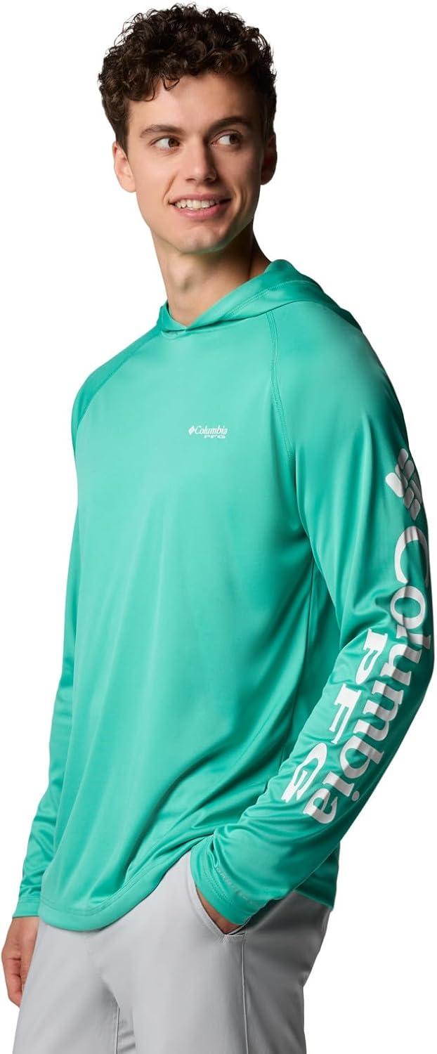 imageColumbia Mens Terminal Tackle Big amp Tall HoodieGlaze GreenWhite Logo