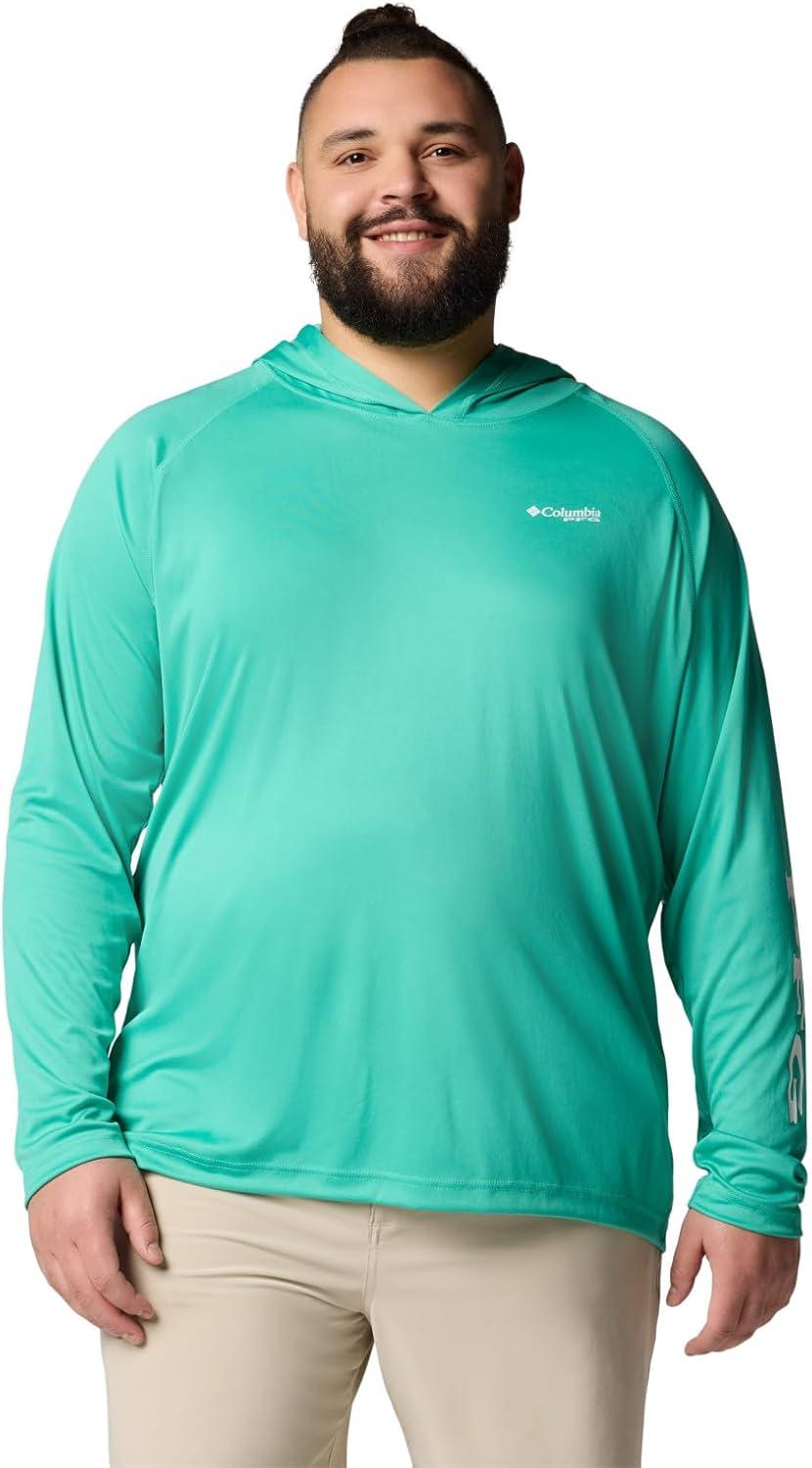 imageColumbia Mens Terminal Tackle Big amp Tall HoodieGlaze GreenWhite Logo