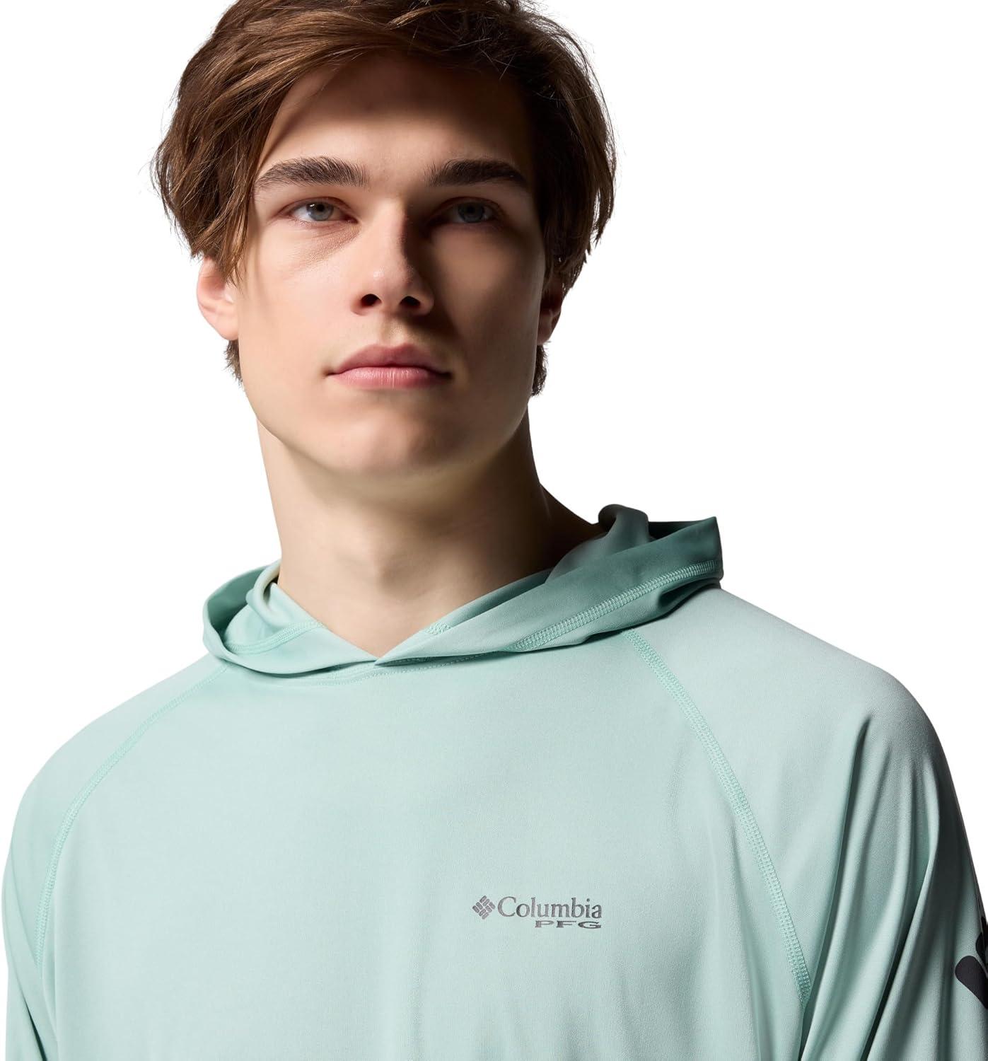 imageColumbia Mens Terminal Tackle Big amp Tall HoodieMisty JadeShark Logo