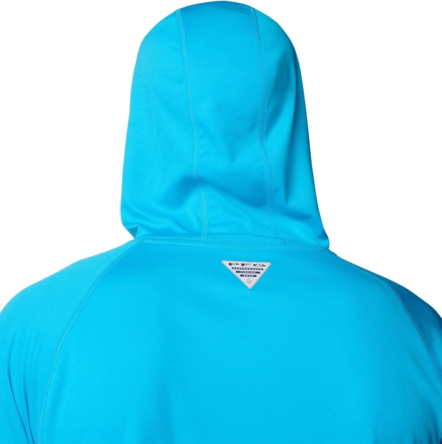 imageColumbia Mens Terminal Tackle Big amp Tall HoodieOcean BlueWhite Logo