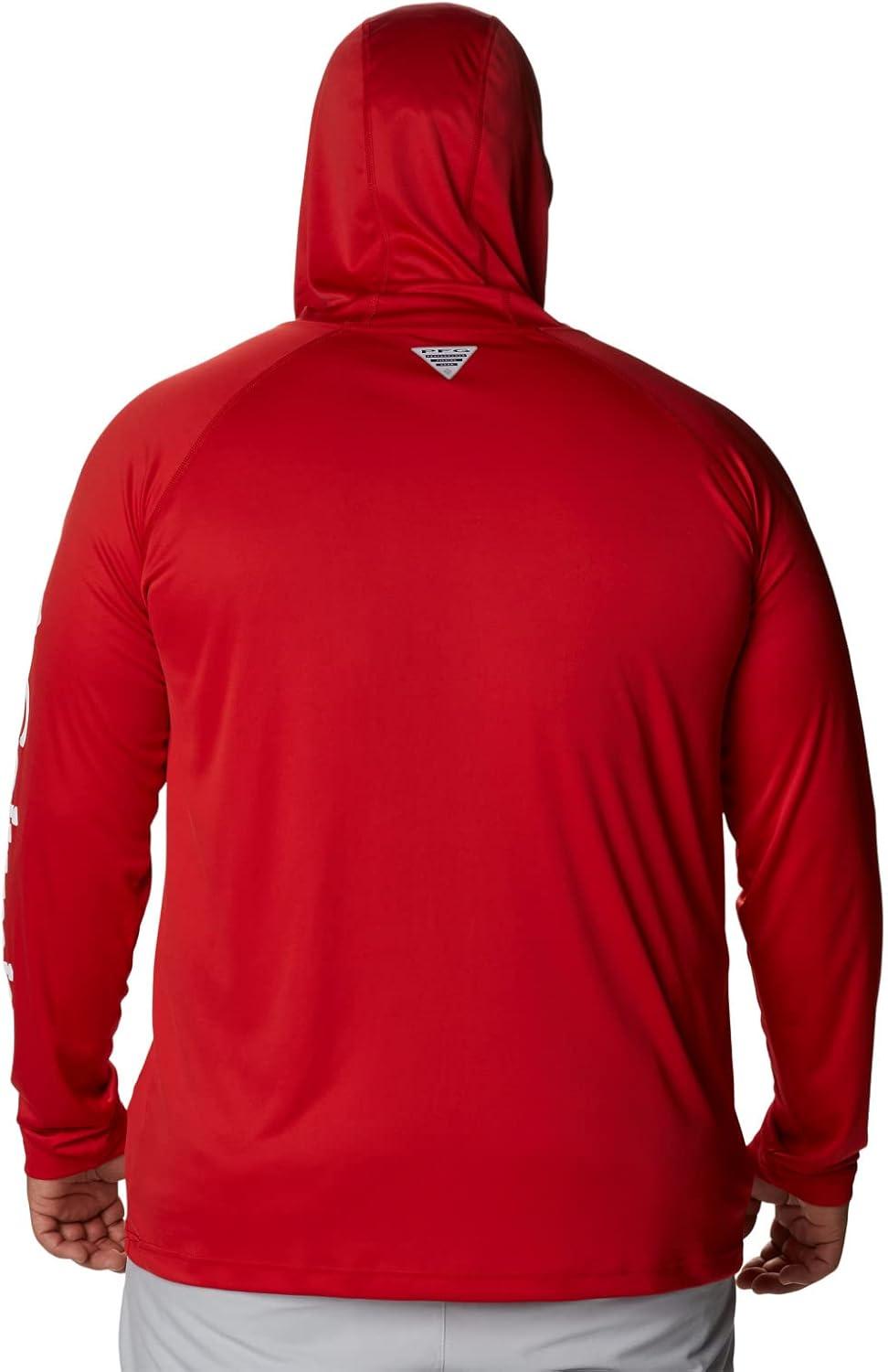 imageColumbia Mens Terminal Tackle Big amp Tall HoodieRed SparkWhite Logo