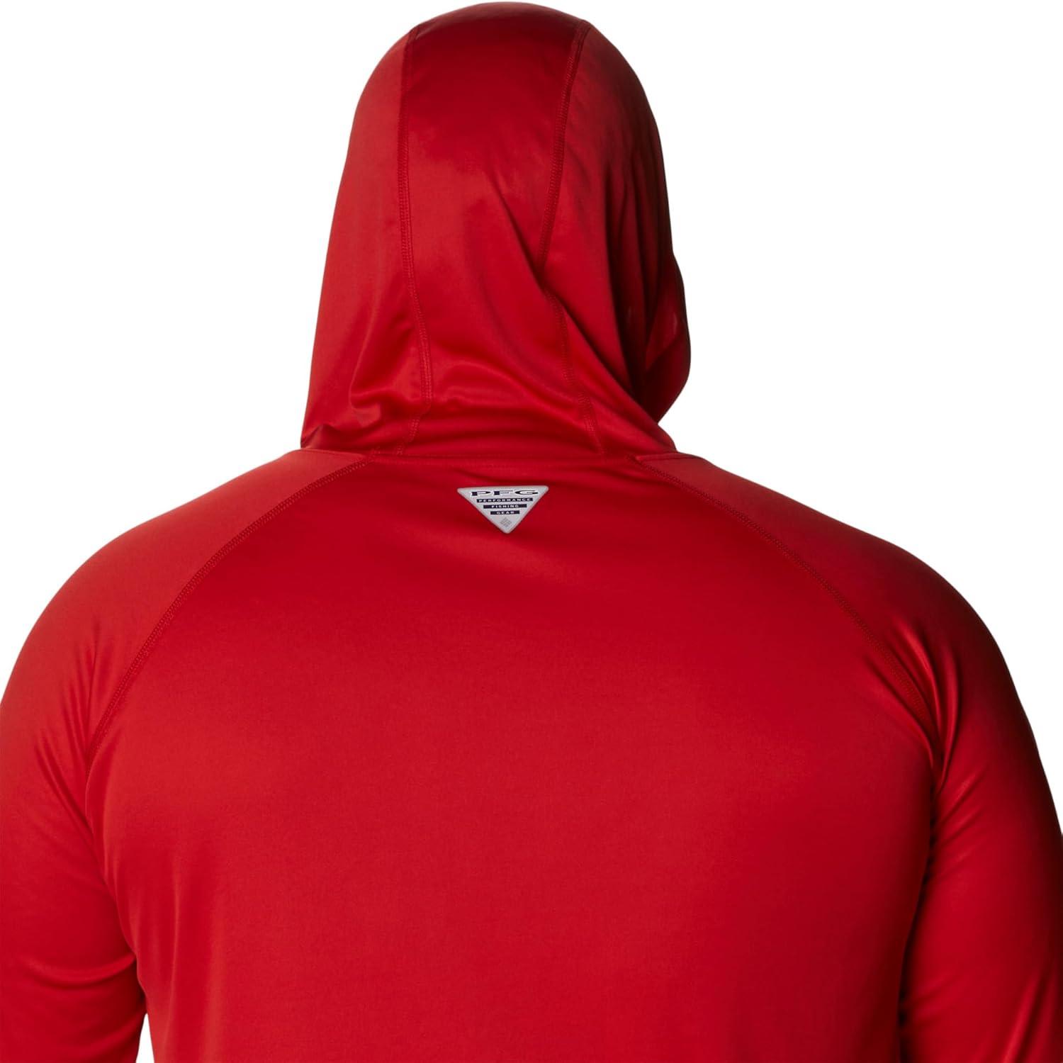 imageColumbia Mens Terminal Tackle Big amp Tall HoodieRed SparkWhite Logo