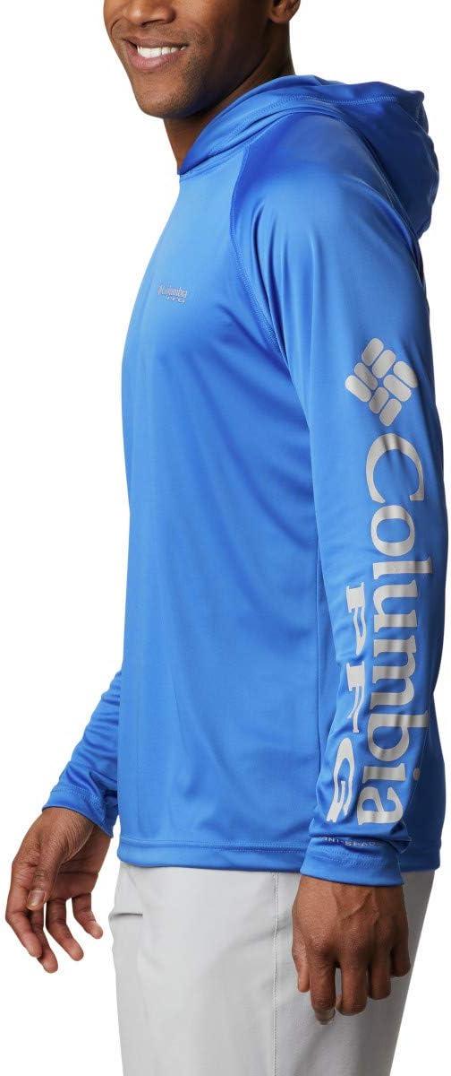 imageColumbia Mens Terminal Tackle Big amp Tall HoodieVivid BlueCool Grey Logo