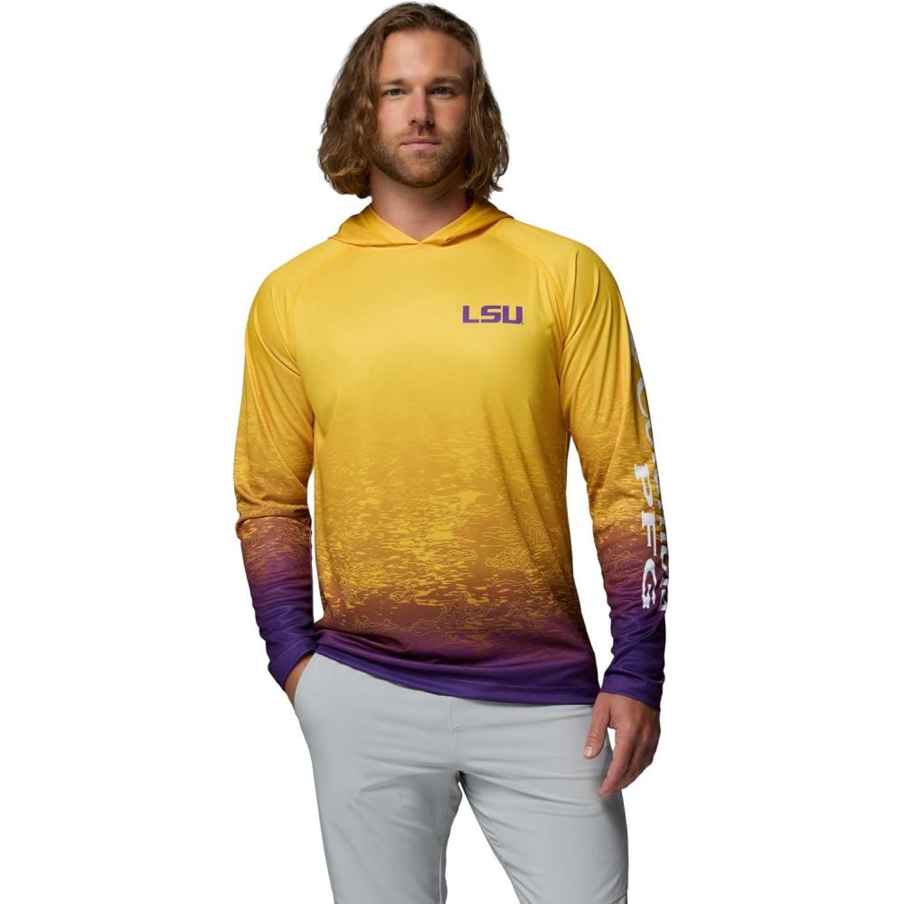 imageColumbia Mens CasualLsu YellowVivid Purple