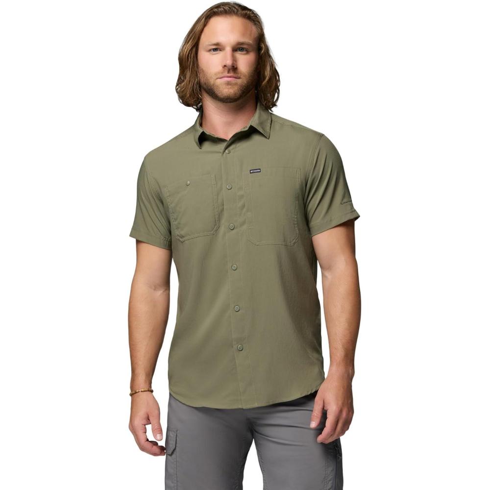 imageColumbia Mens Silver Ridge Utility Lite Short SleeveStone Green