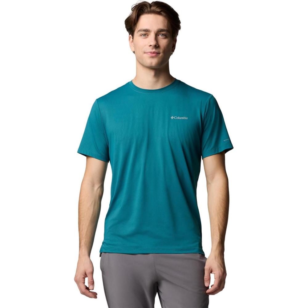 imageColumbia Mens Tech Trail Utility Short Sleeve CrewRiver Blue