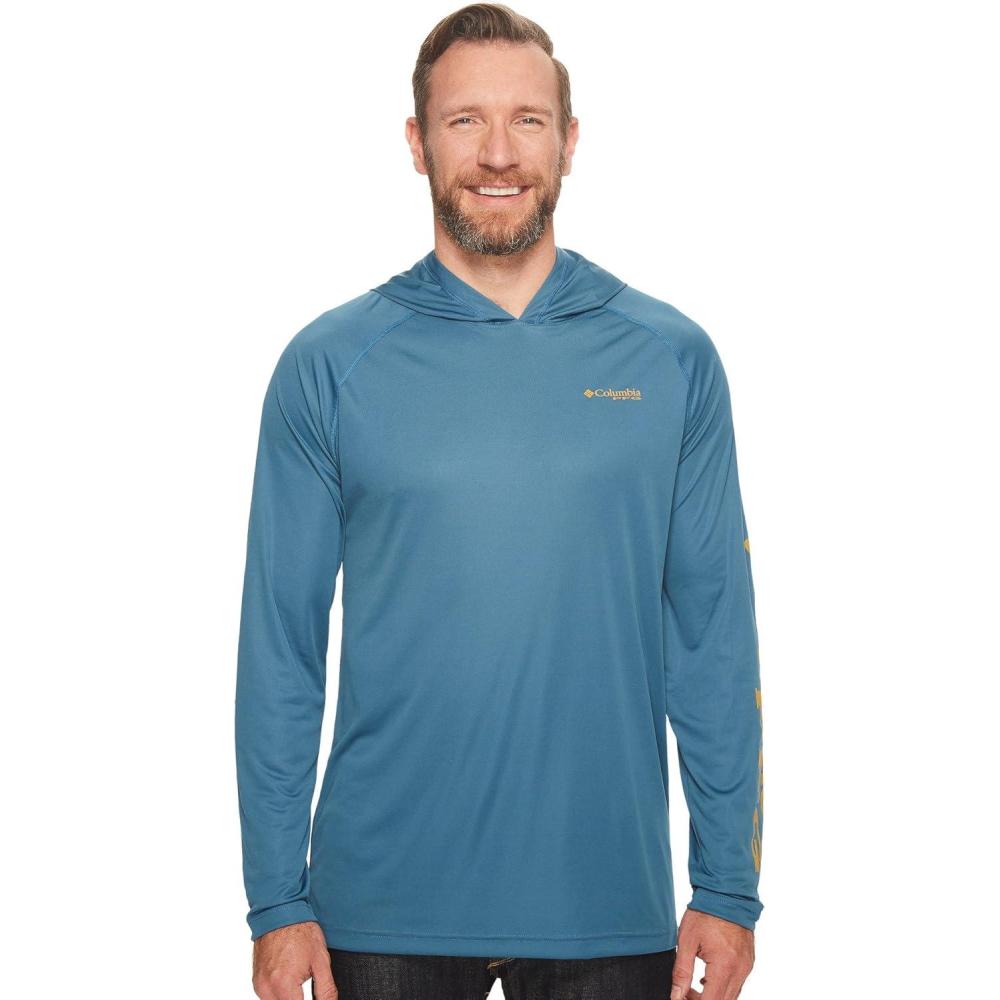 imageColumbia Mens Terminal Tackle Big amp Tall HoodieBlue HeronDark Banana