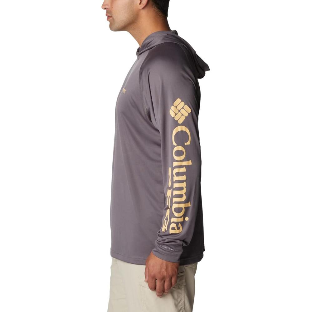 imageColumbia Mens Terminal Tackle Big amp Tall HoodieCity GreyCocoa Butter Logo