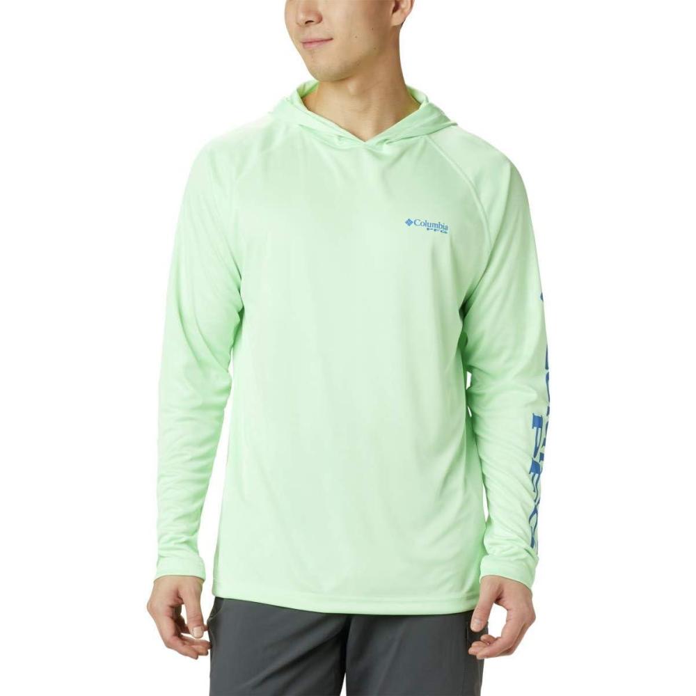 imageColumbia Mens Terminal Tackle Big amp Tall HoodieKey WestVivid Blue Logo