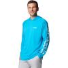 Columbia Men’s Terminal Tackle Big & Tall Hoodie(Ocean Blue/White Logo)