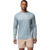 Columbia Mens Terminal Tackle PFG Fish Flag Long Sleeve, Crushed Blue/Nocturnal, Medium