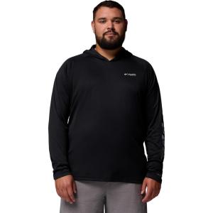 Columbia Men’s Terminal Tackle Big & Tall Hoodie(Black/Cool Grey Logo)