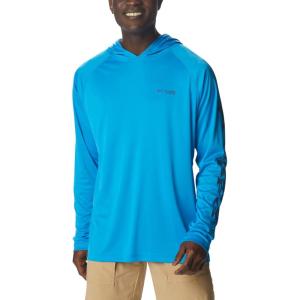 Columbia Men’s Terminal Tackle Big & Tall Hoodie(Compass Blue/Carbon Logo)