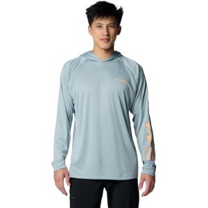 Columbia Men’s Terminal Tackle Big & Tall Hoodie(Crushed Blue/Bright Nectar Logo)
