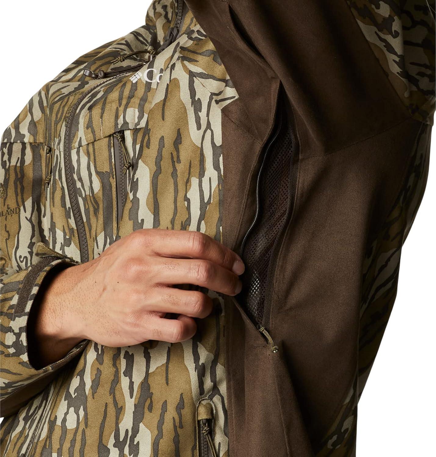 imageColumbia Mens Trophy Rack Silent Rain JacketMossy Oak Bottomland