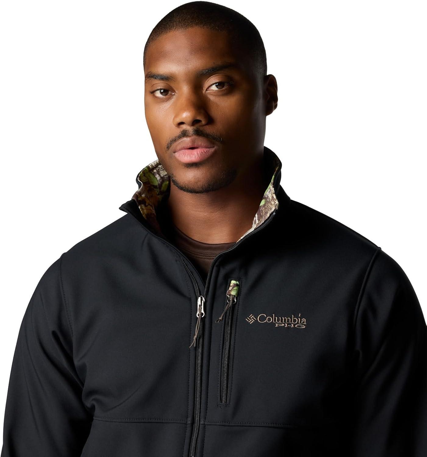 imageColumbia mens Phg Ascender Ii Softshell JacketBlackTimberwoods Camo