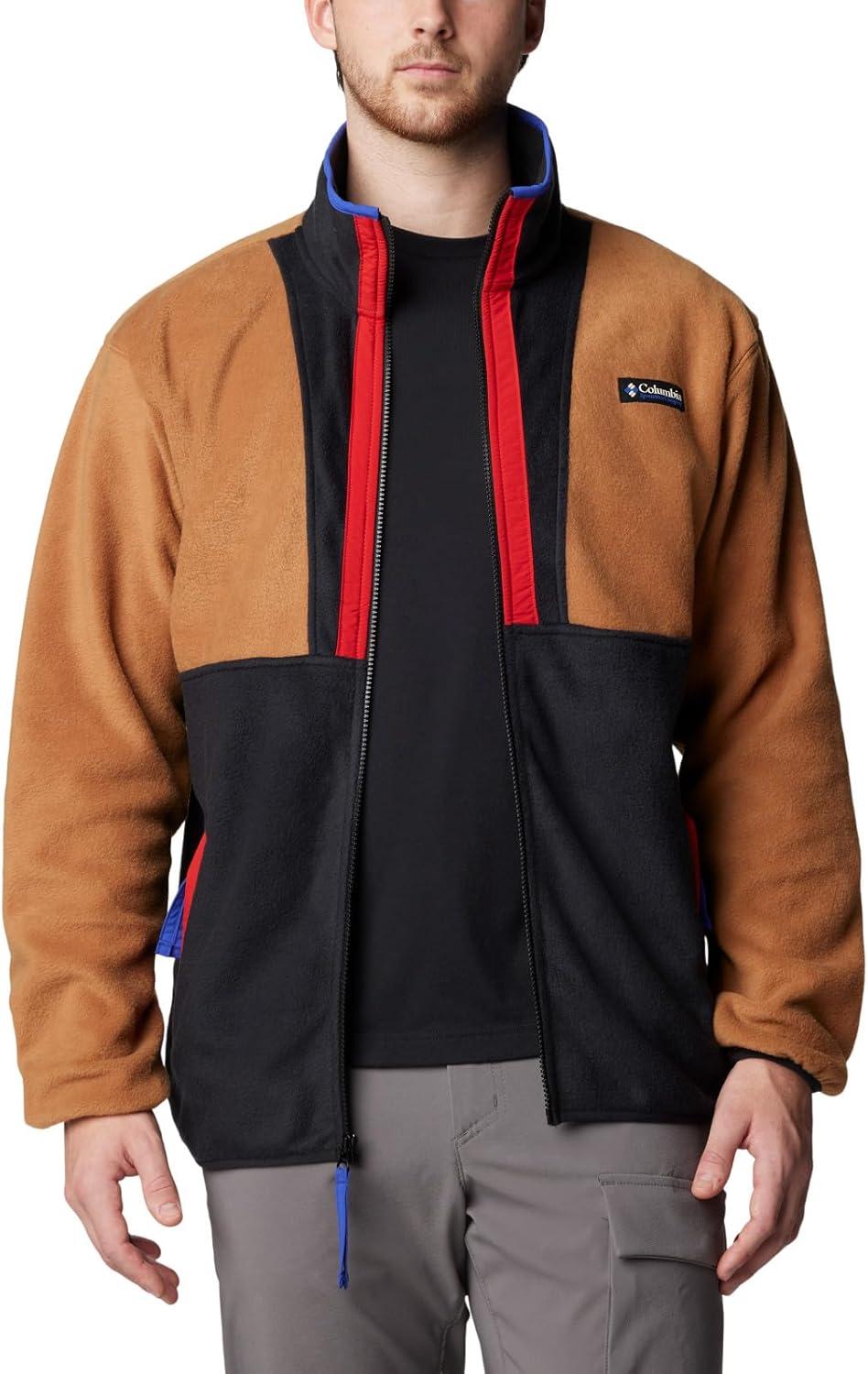 imageColumbia Mens Backbowl II Full Zip Fleece Camel BrownBlack Medium
