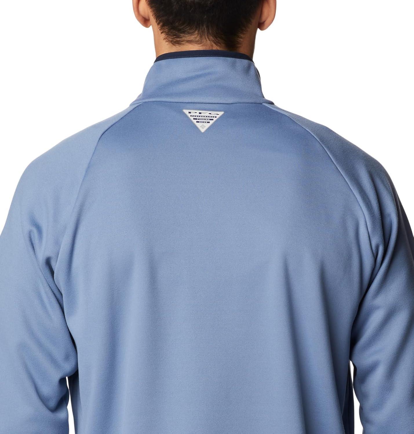 imageColumbia Mens PFG Terminal Fleece 14 ZipBluestoneCollegiate Navy