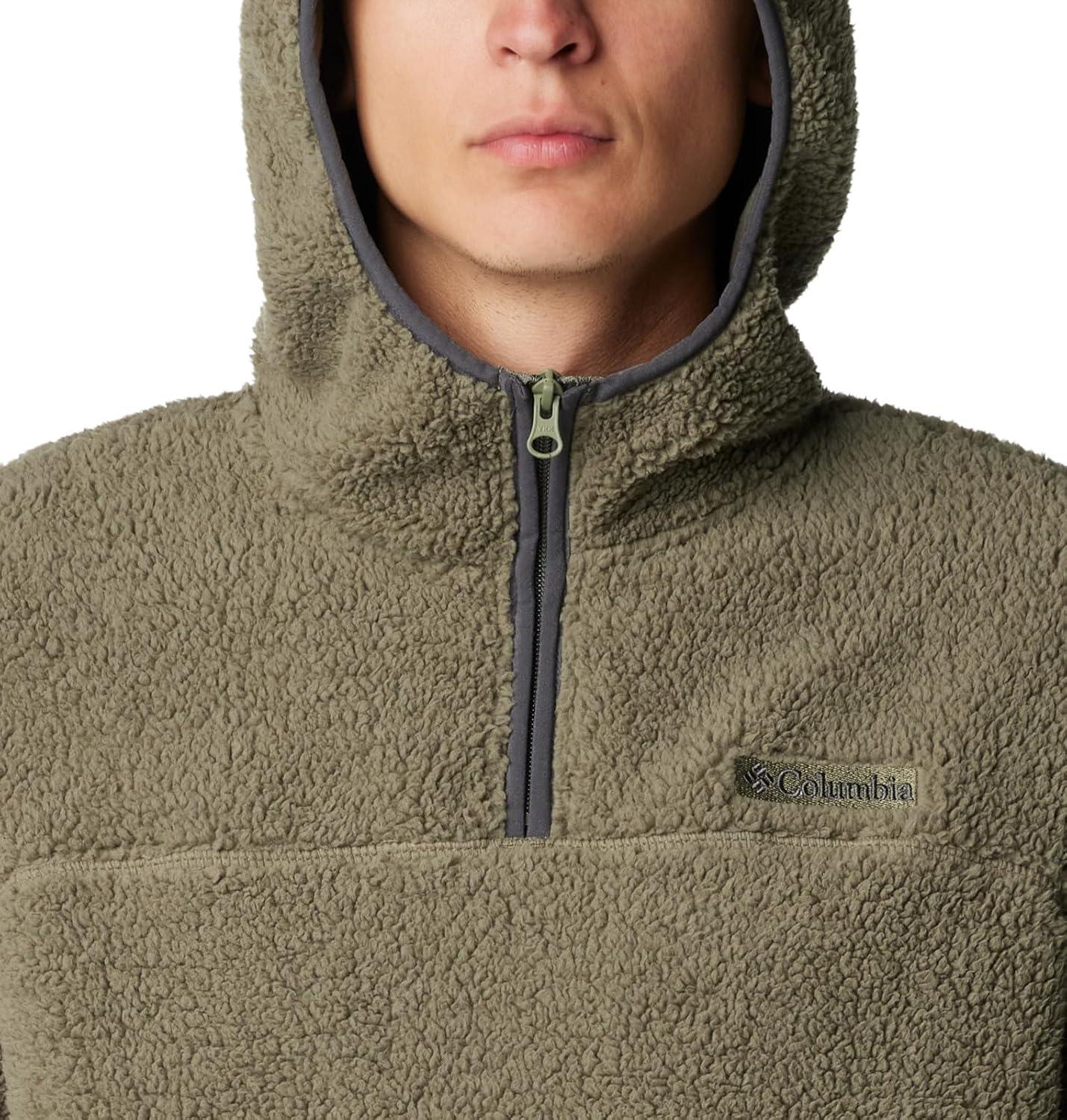 imageColumbia Mens Rugged Ridge III Sherpa Pullover HoodieStone Green