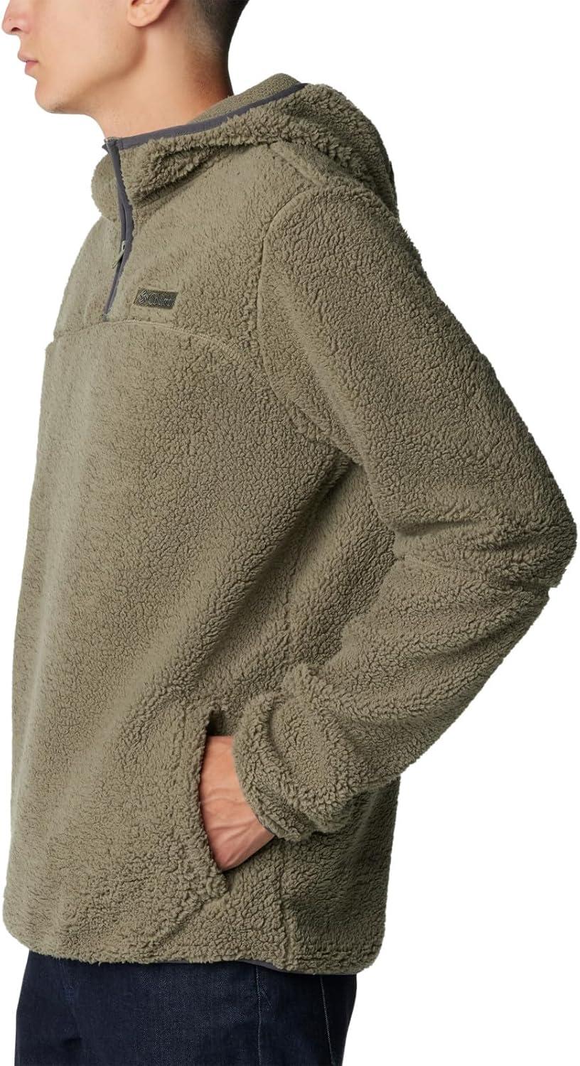 imageColumbia Mens Rugged Ridge III Sherpa Pullover HoodieStone Green