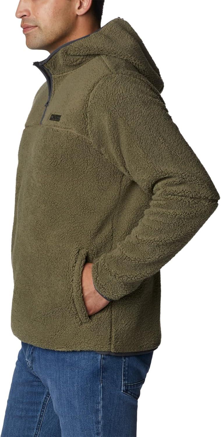 imageColumbia Mens Rugged Ridge III Sherpa Pullover HoodieStone Green