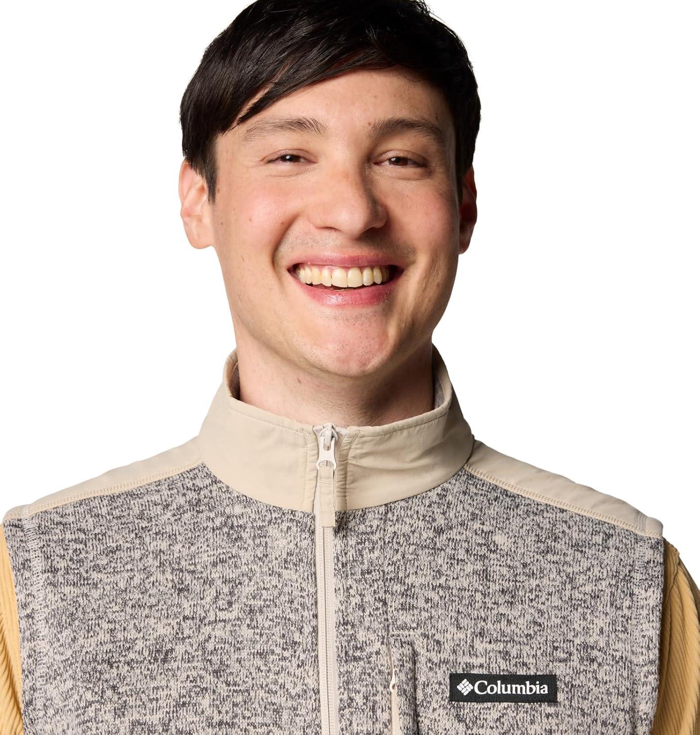 imageColumbia Mens Sweater Weather Vest IIDark Stone HeatherAncient Fossil