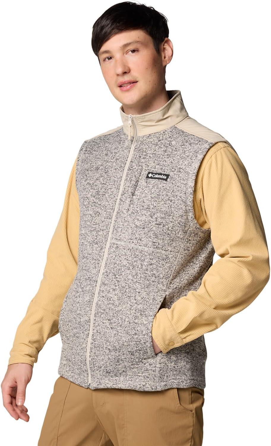 imageColumbia Mens Sweater Weather Vest IIDark Stone HeatherAncient Fossil