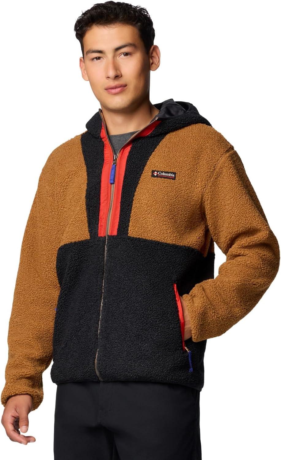 imageColumbia mens Backbowl II Remastered Full Zip HoodieCamel BrownBlack