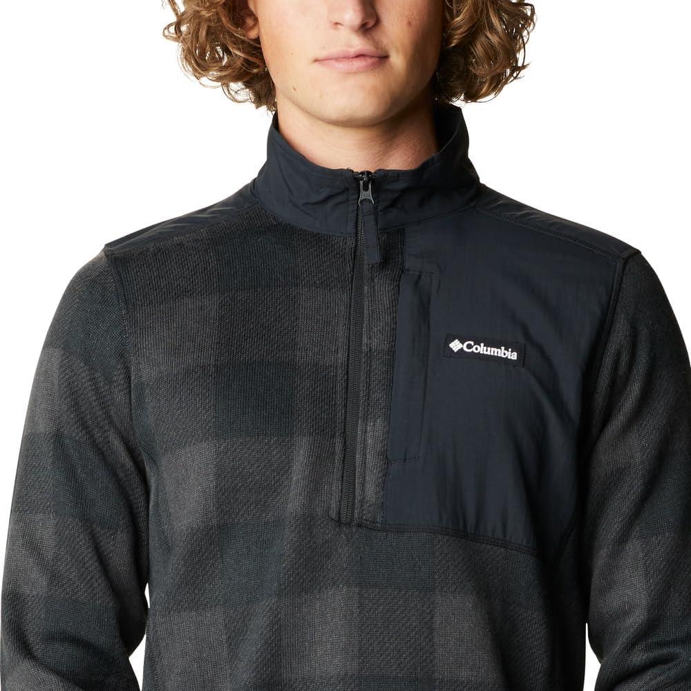 imageColumbia mens Sweater Weather Half ZipBlack Camo BuffaloBlack