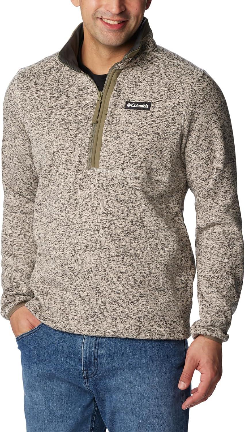 imageColumbia mens Sweater Weather Half ZipDark Stone HeatherStone Green