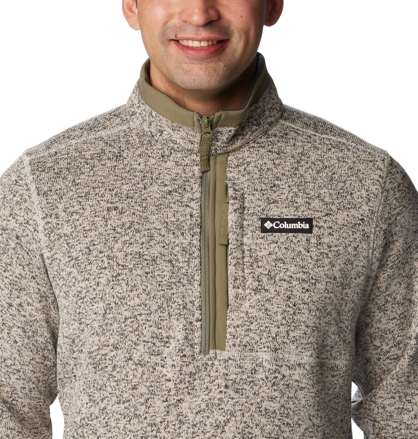 imageColumbia mens Sweater Weather Half ZipDark Stone HeatherStone Green