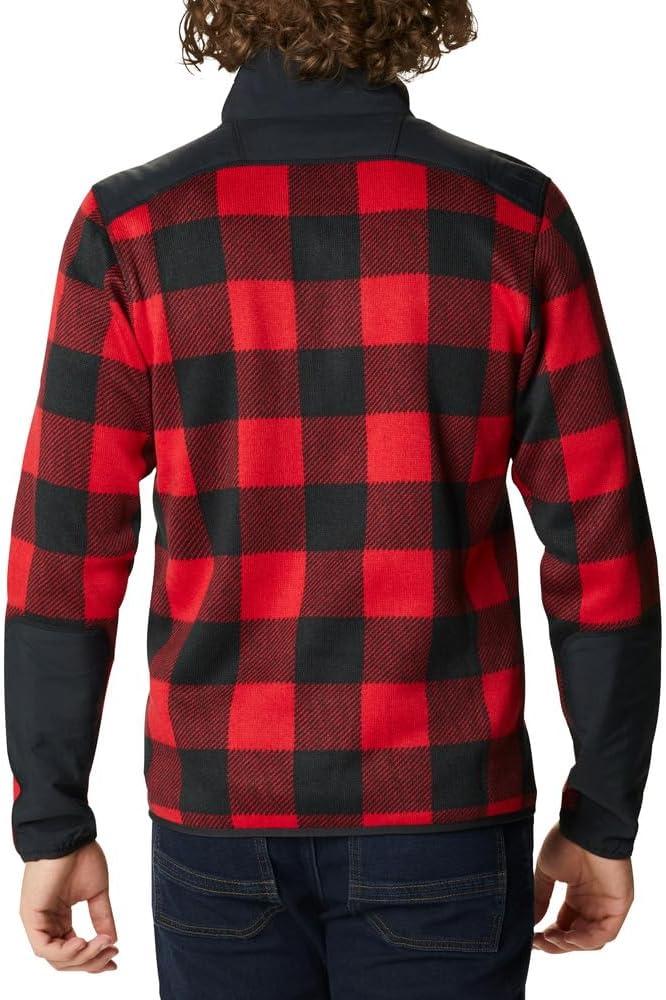 imageColumbia mens Sweater Weather Half ZipMountain Red Buffalo PrintBlack