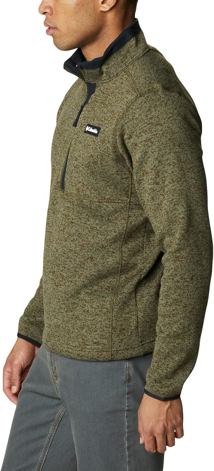 imageColumbia mens Sweater Weather Half ZipOlive Green HeatherBlack