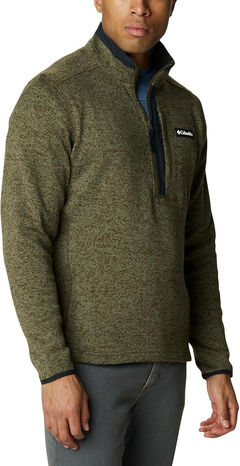 imageColumbia mens Sweater Weather Half ZipOlive Green HeatherBlack