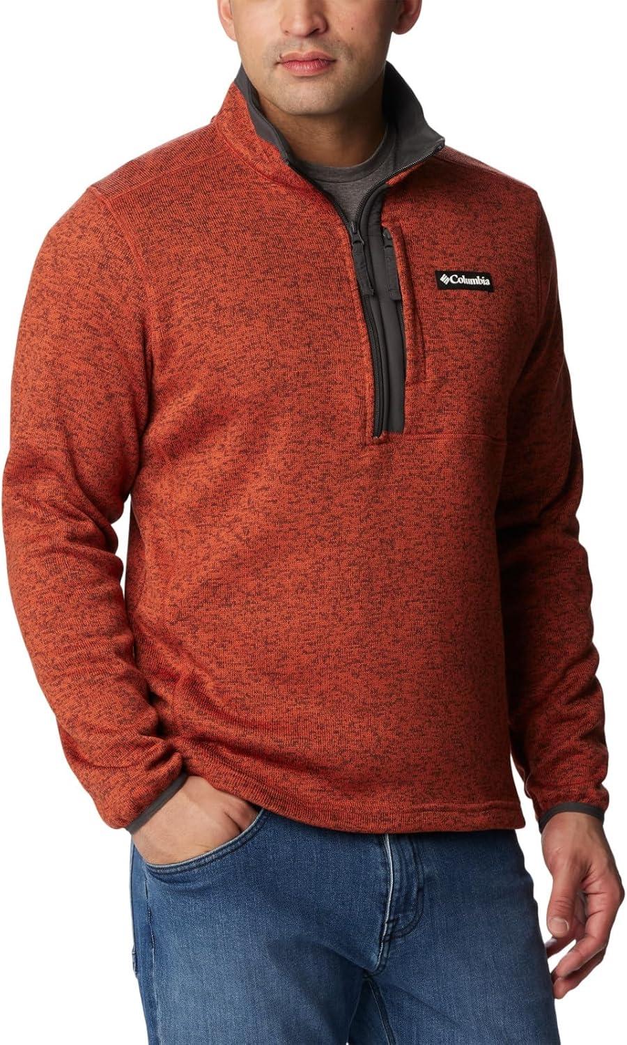 imageColumbia mens Sweater Weather Half ZipWarp Red HeatherShark